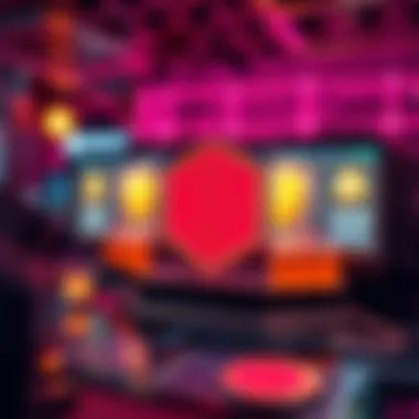 Visual representation of blockchain technology and rewards system