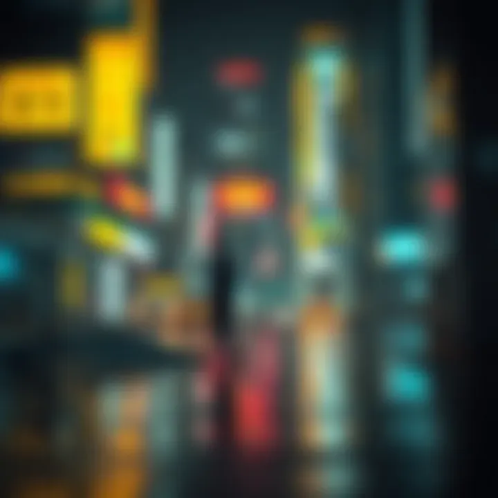 Visual representation of business impacts during recession