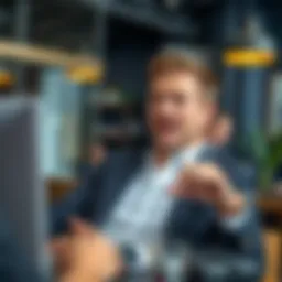 Chris Larsen in a business setting discussing blockchain technology