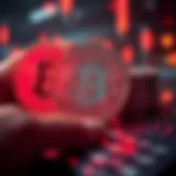 Conceptual illustration of cryptocurrency transactions