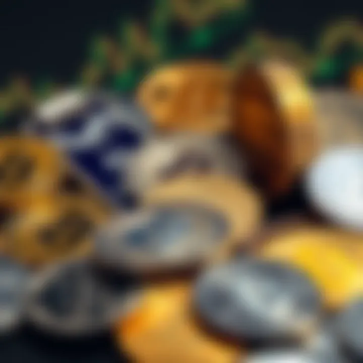 Diverse cryptocurrencies available for trading