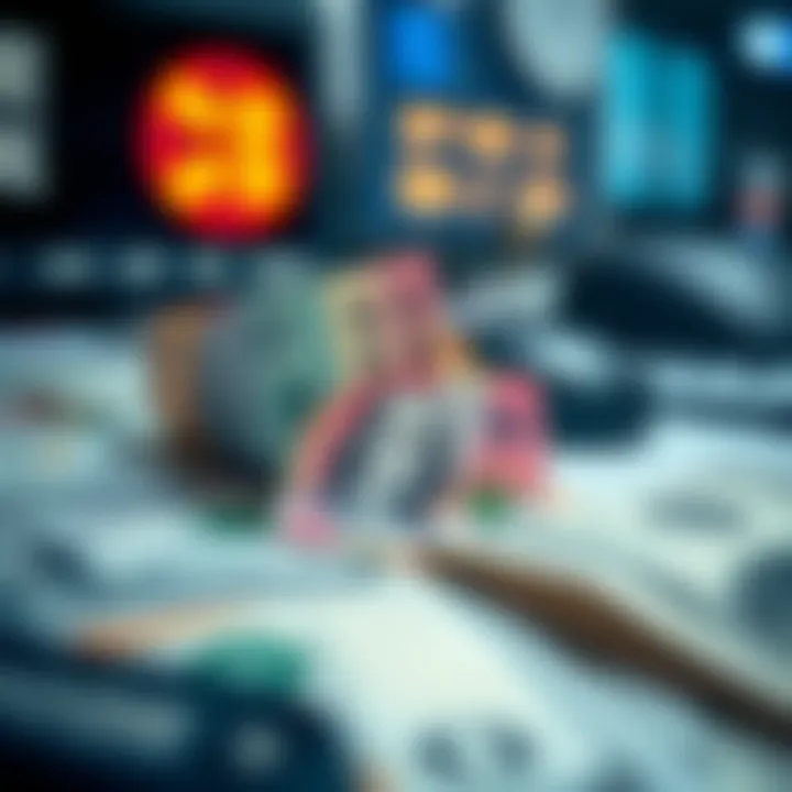 Currency exchange concept with Korean Won and US Dollar