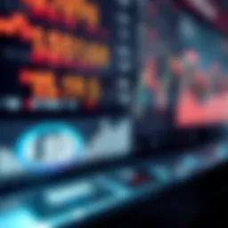 Illustration of currency exchange rates in digital format