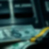 Currency exchange concept with USD and KRW