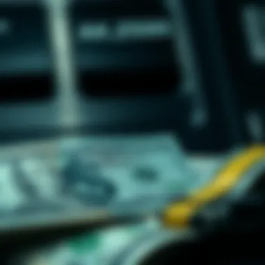 Currency exchange concept with USD and KRW