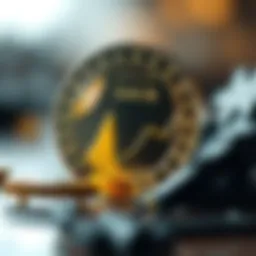 Conceptual representation of DAR Coin and blockchain technology