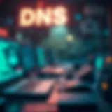 Conceptual illustration of DNS attacks