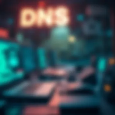 Conceptual illustration of DNS attacks