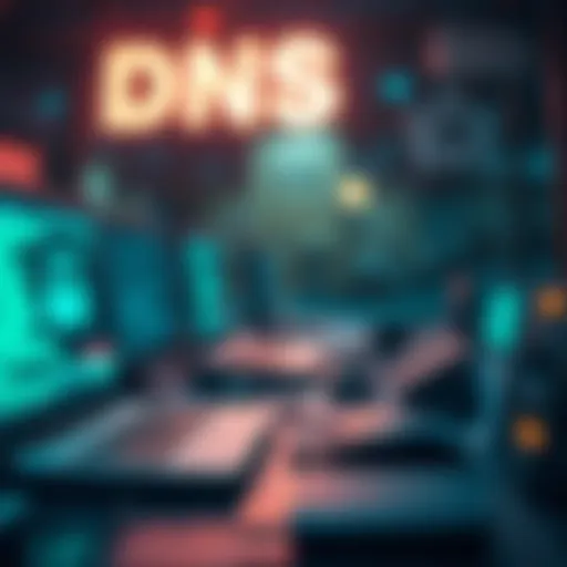 Conceptual illustration of DNS attacks