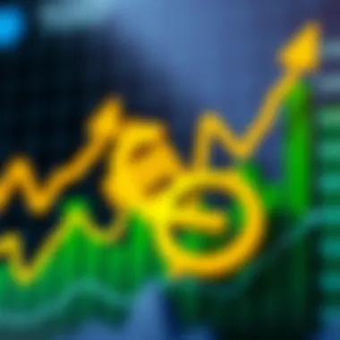 Exchange Rate Trends between Dollar and Euro Graph illustrating dollar and euro exchange rate trends