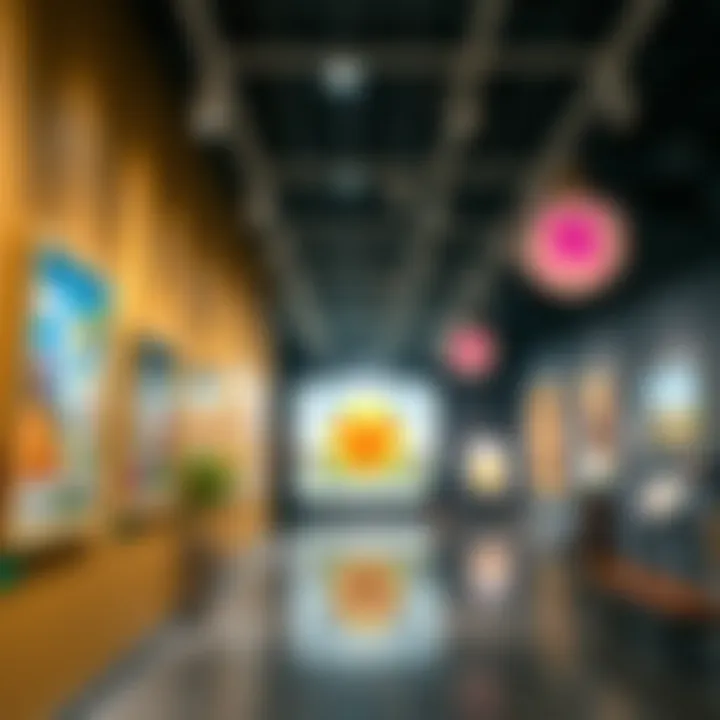 A vibrant gallery showcasing various NFT artworks