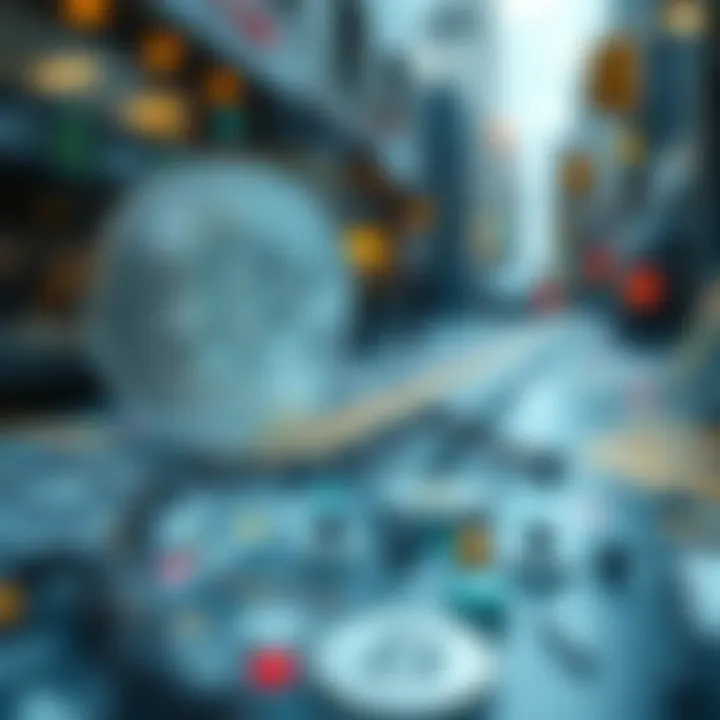 Visual representation of economic impacts due to blockchain