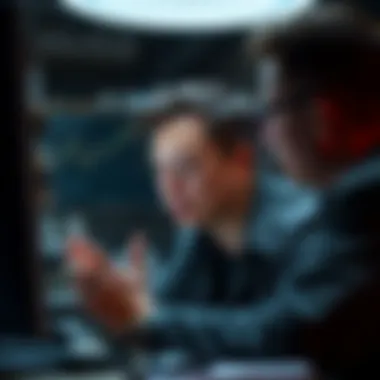 Elon Musk engaging with Twitter's interface