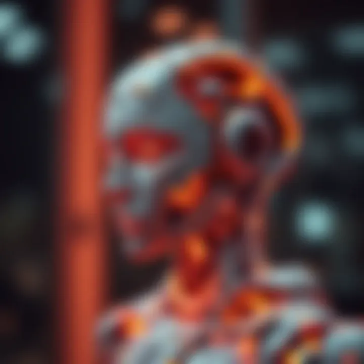 A conceptual illustration representing AI and human interaction.