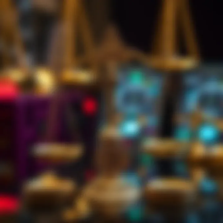 Legal scales symbolizing justice in cryptocurrency