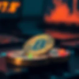 Visual representation of innovative cryptocurrency