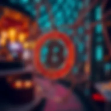 An intricate visual representation of blockchain technology supporting NFTs