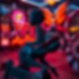 A visually striking NFT gallery showcasing vibrant digital art pieces