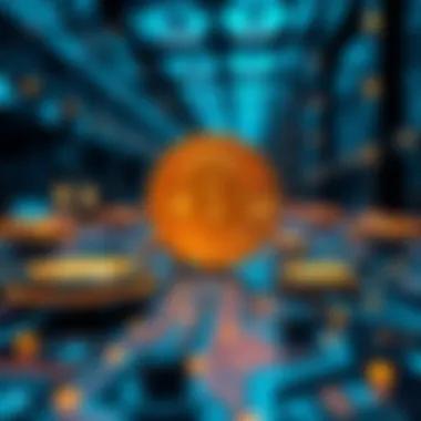 A conceptual image illustrating blockchain technology supporting NFTs.