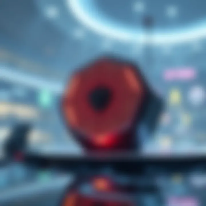 Futuristic depiction of Polymesh's impact on the cryptocurrency ecosystem