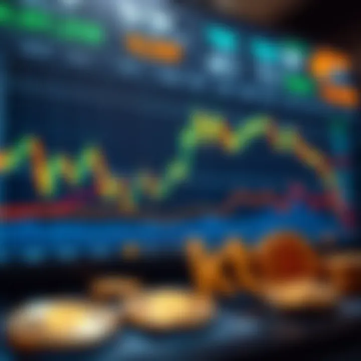 Graph showing cryptocurrency market trends